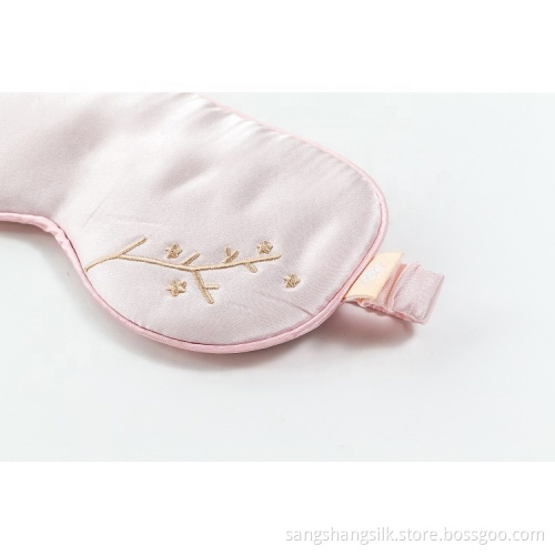 100% Silk Luxury Silk Eyemask With Embroidery Design